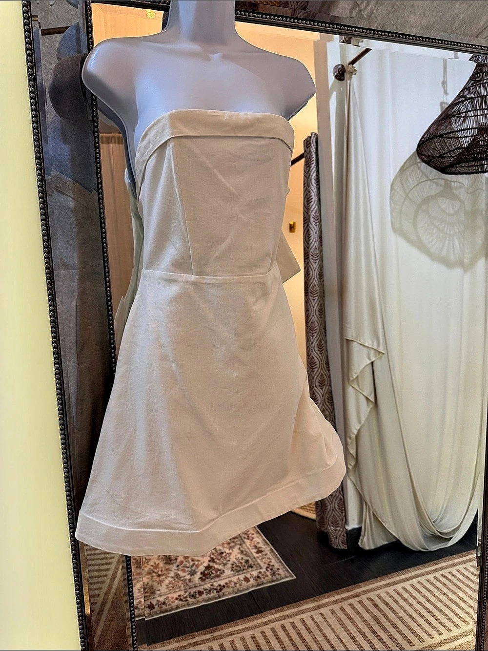 Strapless Mini Dress in Beige Like New